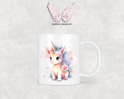 Personalisierte Kinder Tasse Einhorn 1 - mit und ohne Name