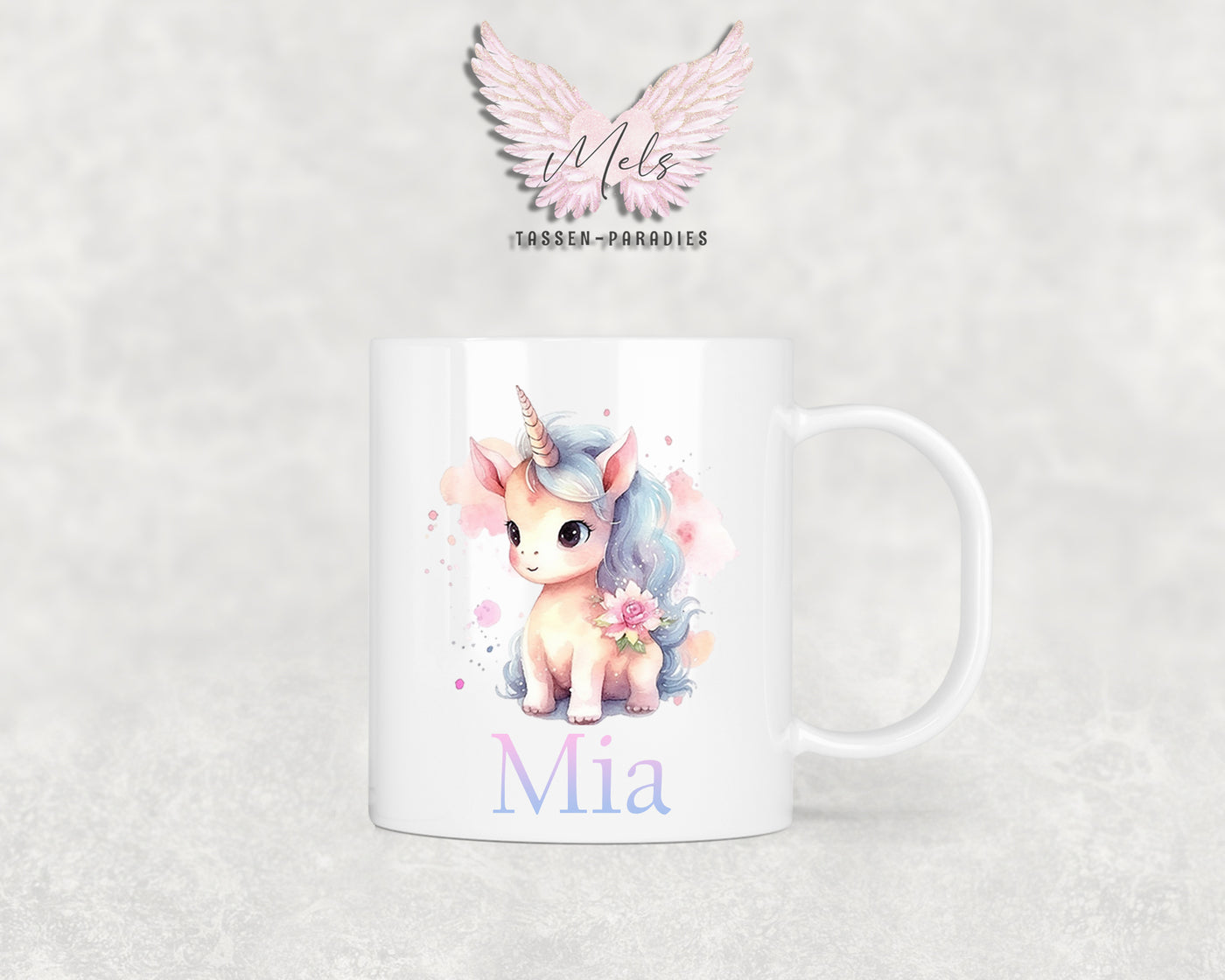 Personalisierte Kinder Tasse Einhorn 1 - mit und ohne Name