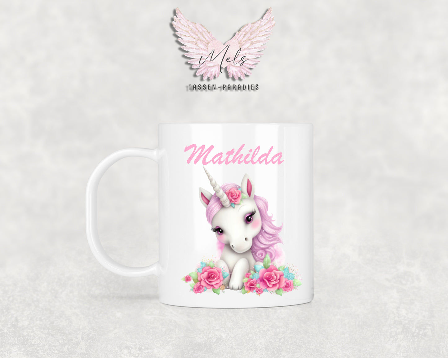 Personalisierte Kinder Tasse Einhorn 10 - mit und ohne Name