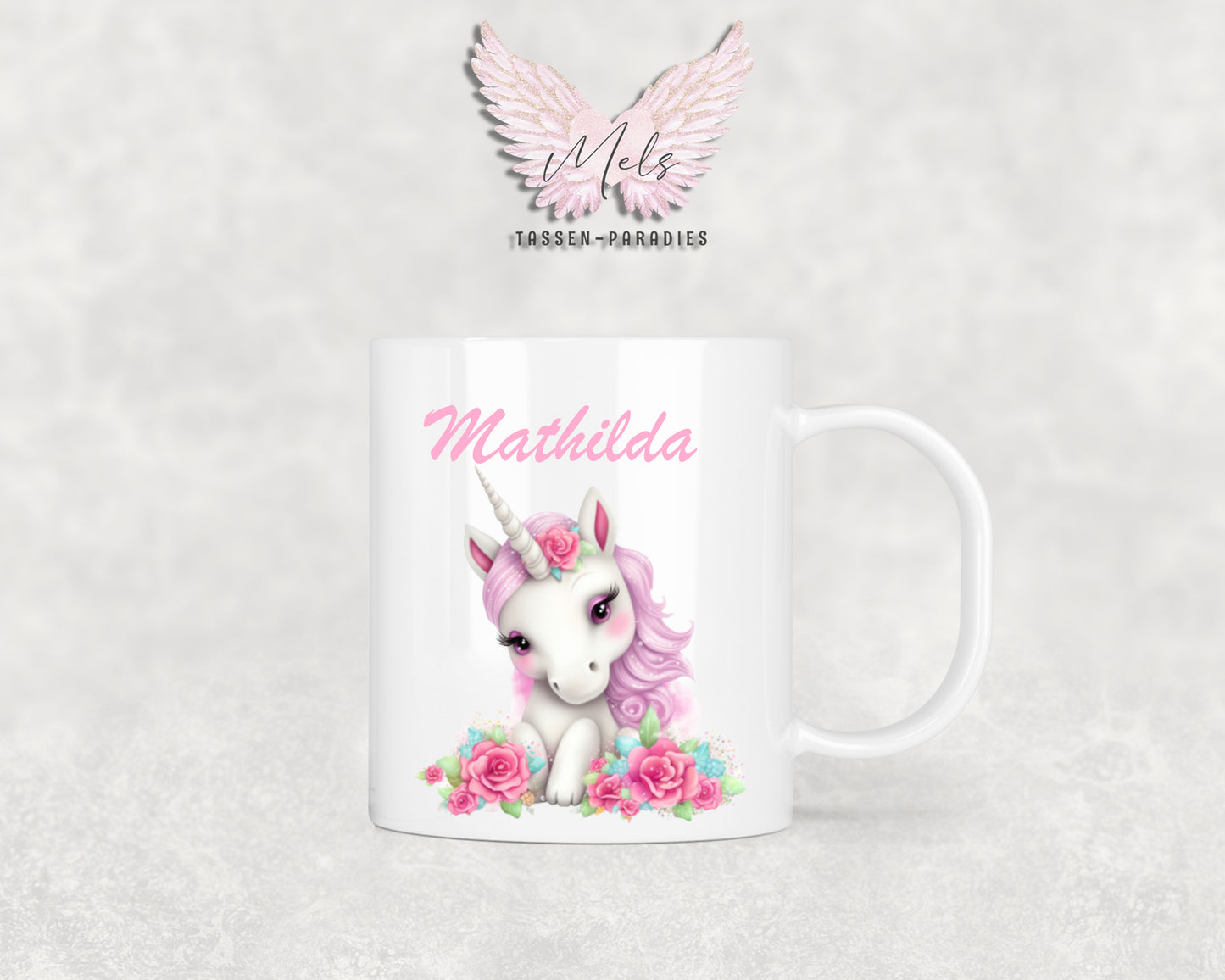 Personalisierte Kinder Tasse Einhorn 10 - mit und ohne Name