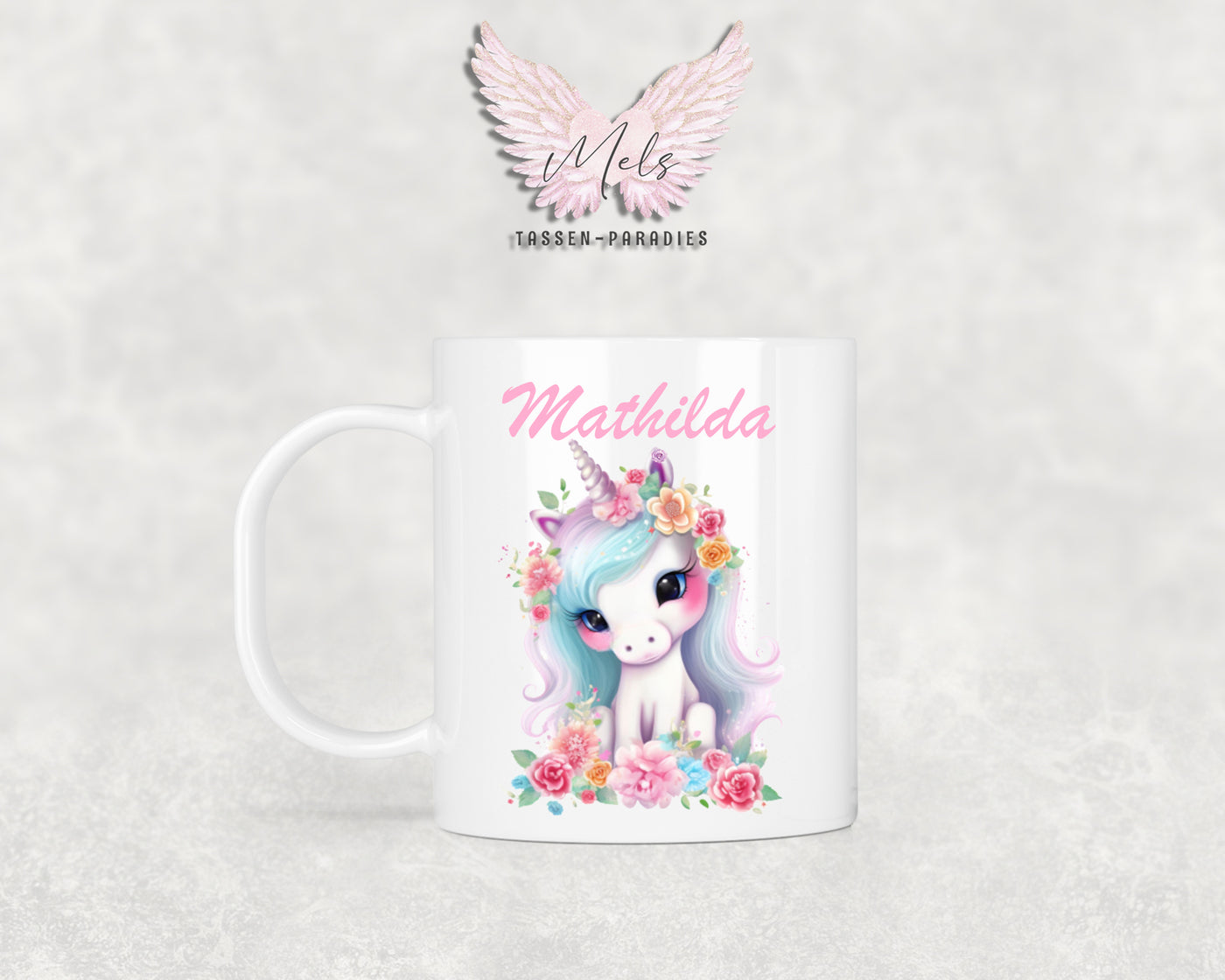 Personalisierte Kinder Tasse Einhorn 11 - mit und ohne Name