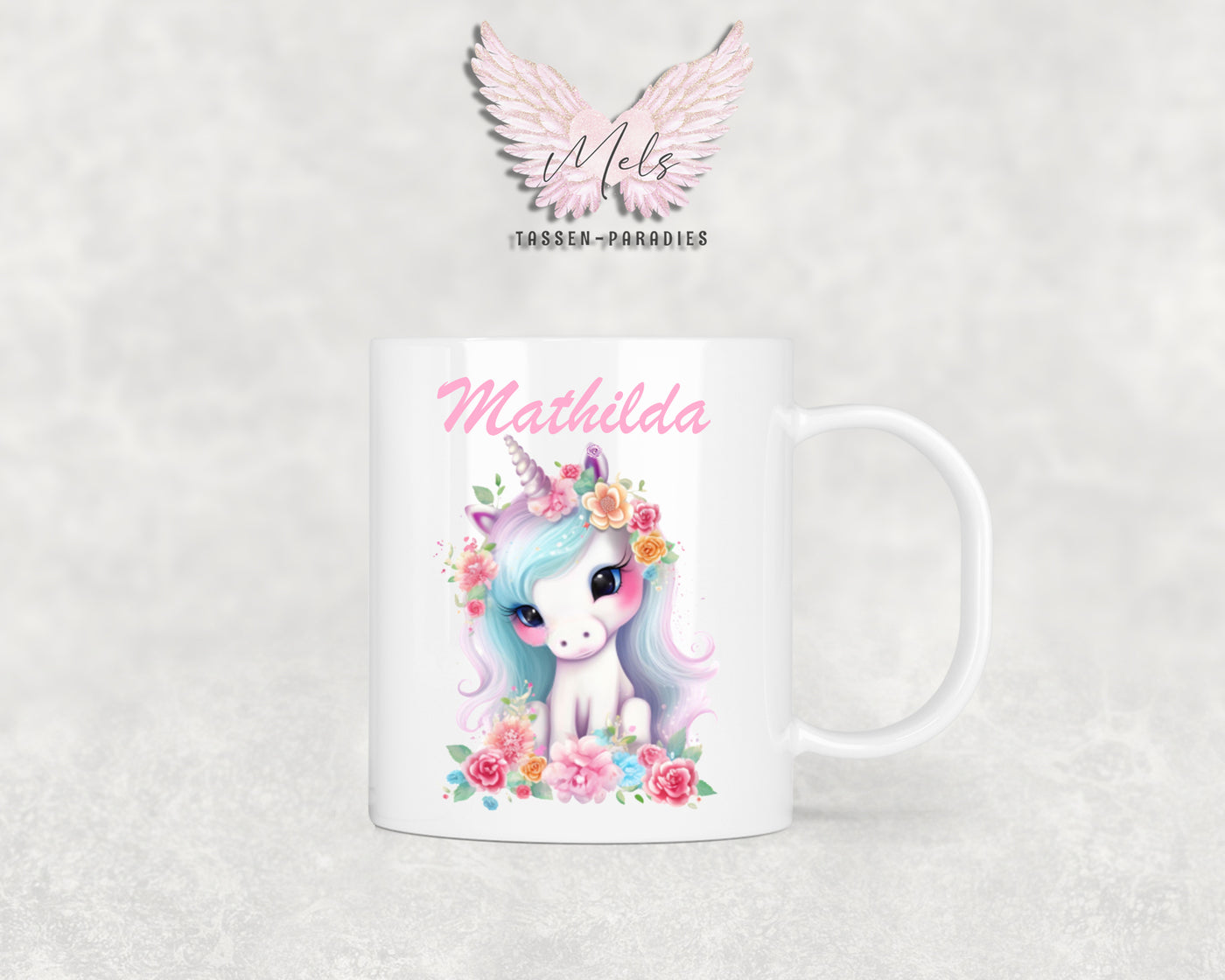 Personalisierte Kinder Tasse Einhorn 11 - mit und ohne Name