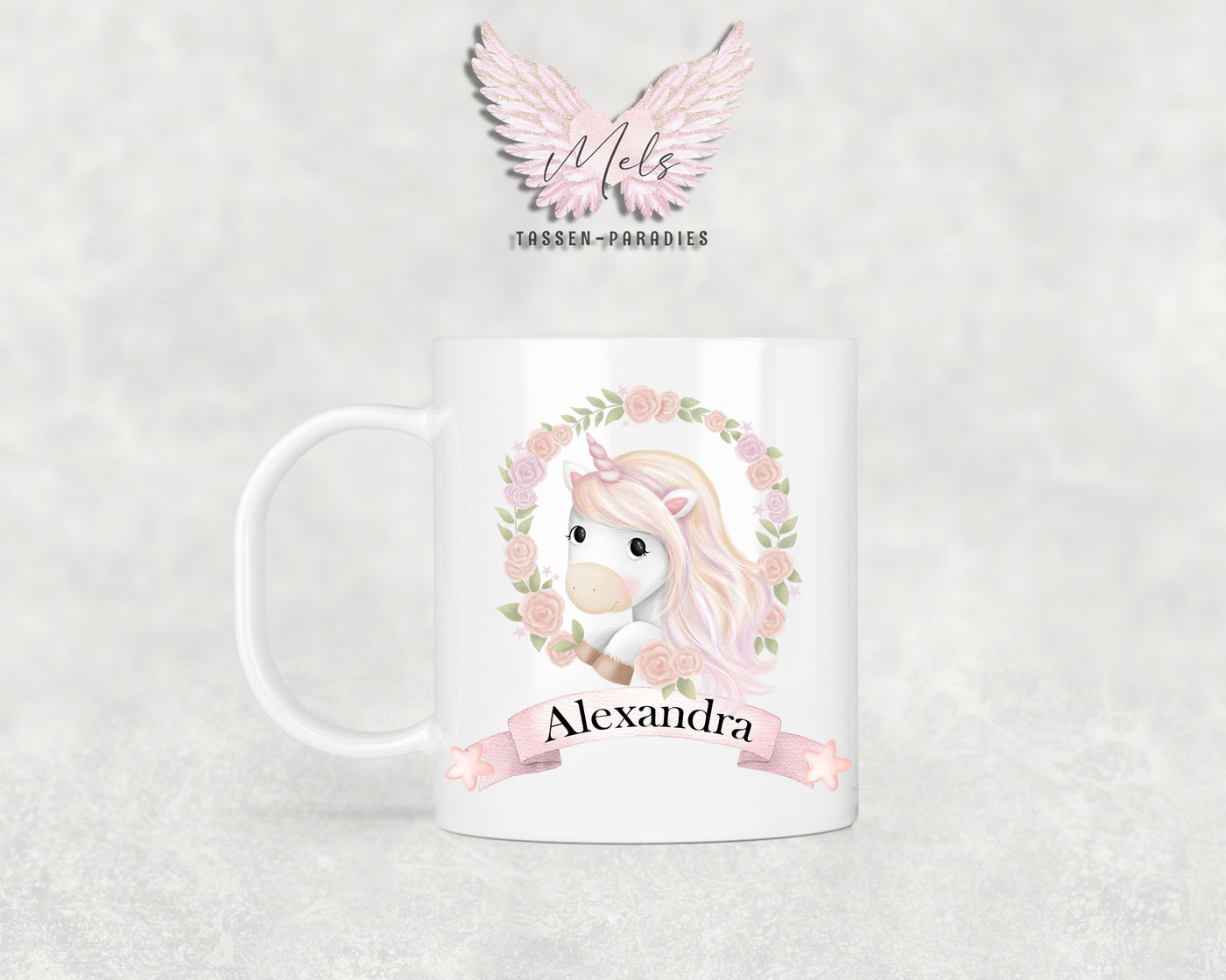 Personalisierte Kinder Tasse Einhorn 12 - mit und ohne Name
