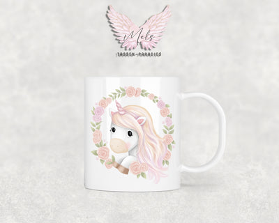 Personalisierte Kinder Tasse Einhorn 12 - mit und ohne Name