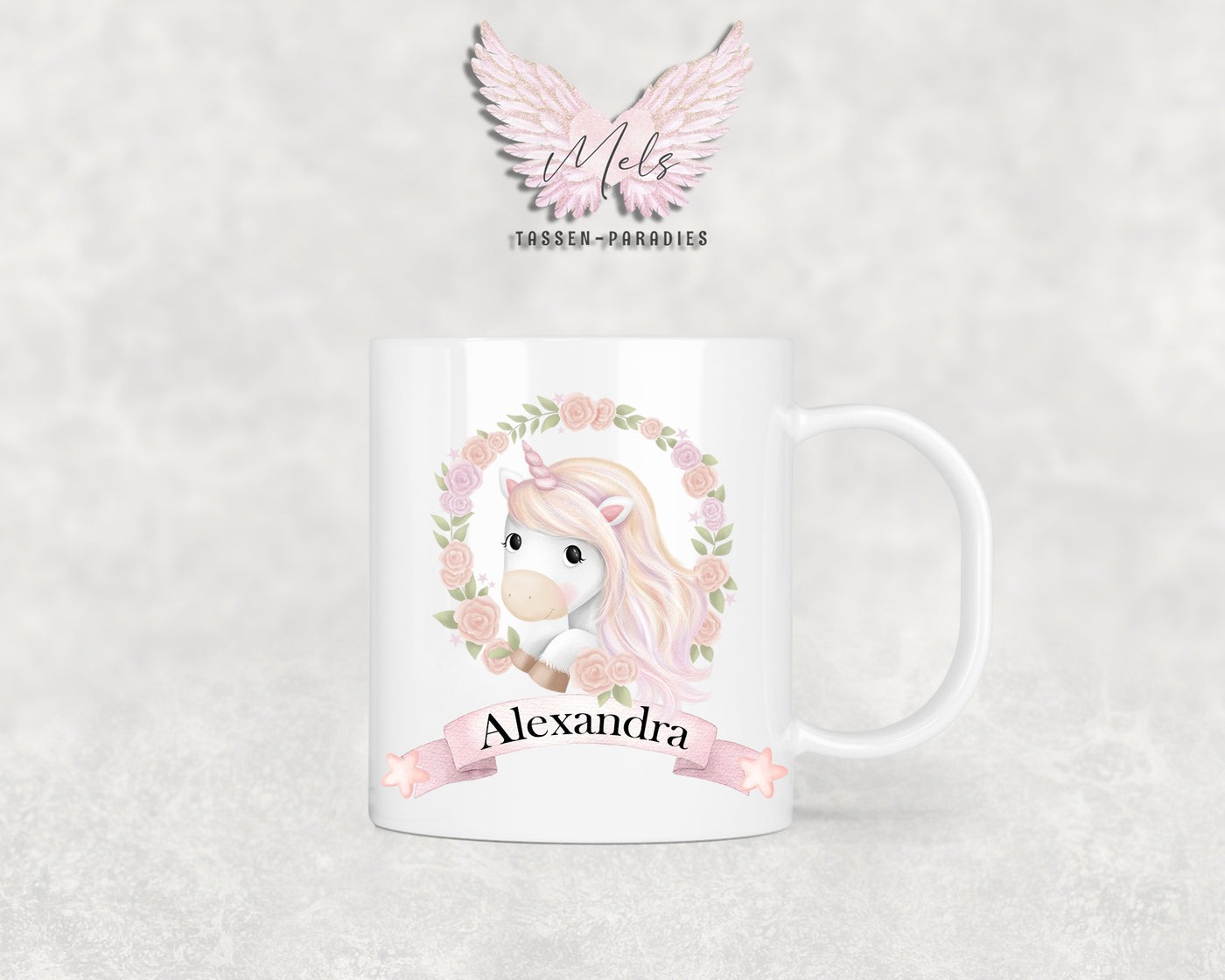 Personalisierte Kinder Tasse Einhorn 12 - mit und ohne Name