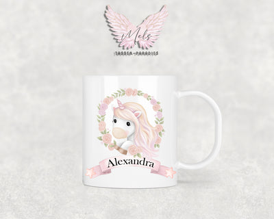 Personalisierte Kinder Tasse Einhorn 12 - mit und ohne Name