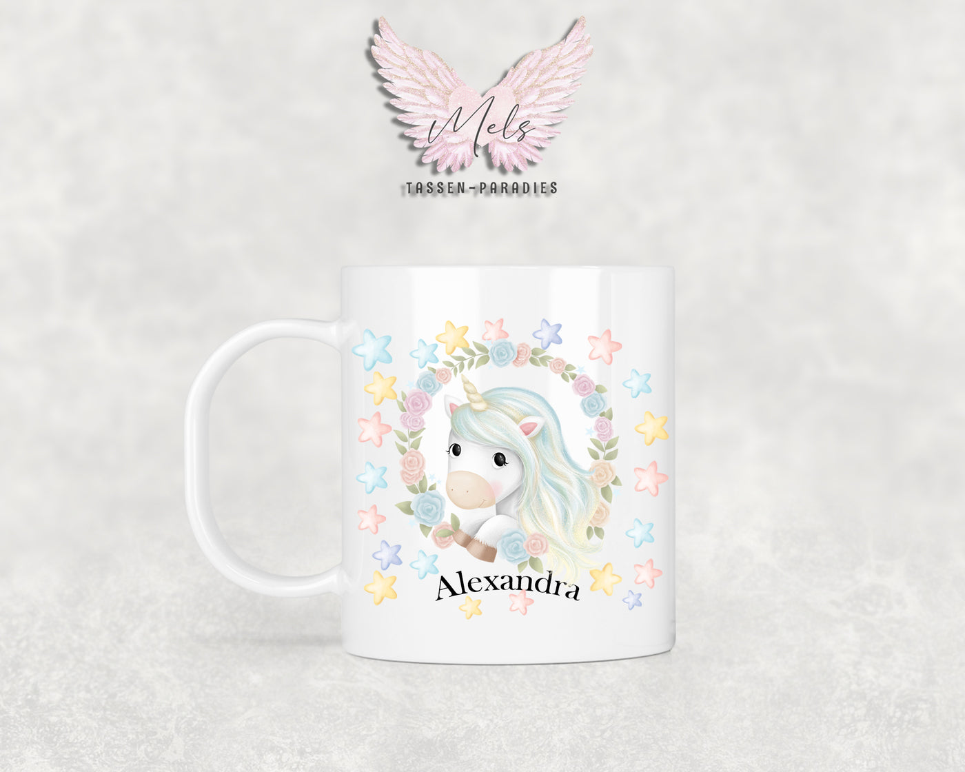 Personalisierte Kinder Tasse Einhorn 13 - mit und ohne Name