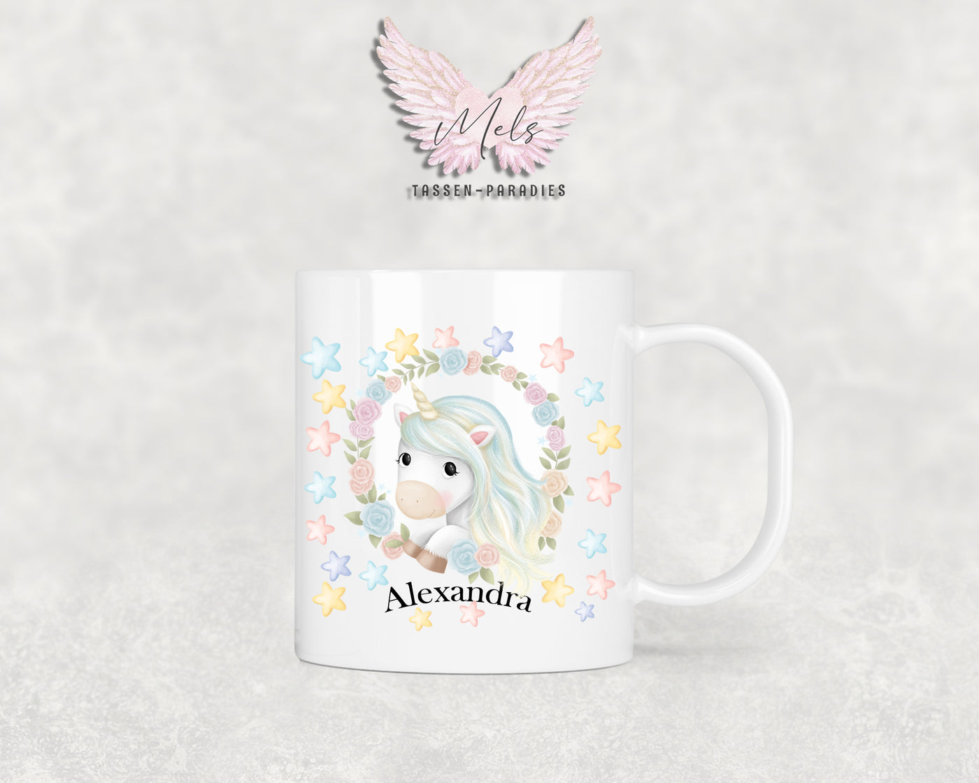 Personalisierte Kinder Tasse Einhorn 13 - mit und ohne Name