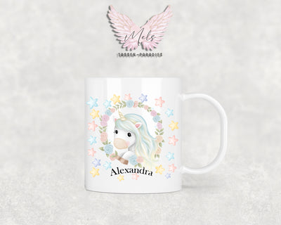 Personalisierte Kinder Tasse Einhorn 13 - mit und ohne Name
