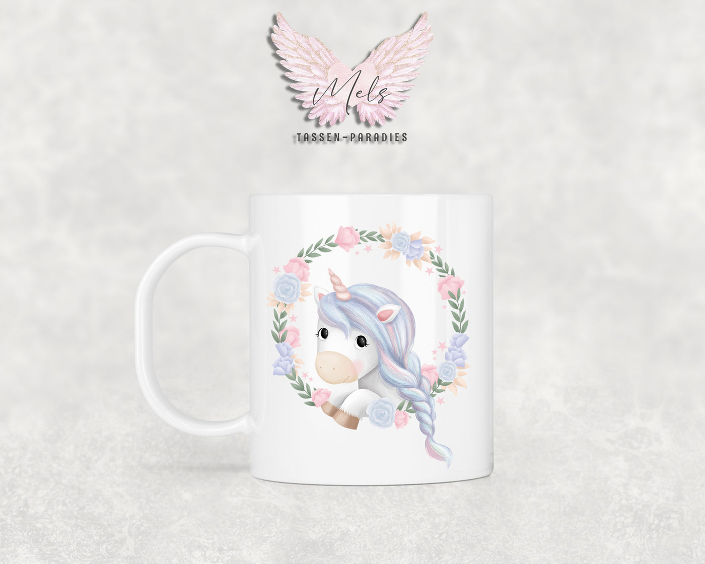 Personalisierte Kinder Tasse Einhorn 14 - mit und ohne Name