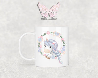 Personalisierte Kinder Tasse Einhorn 14 - mit und ohne Name