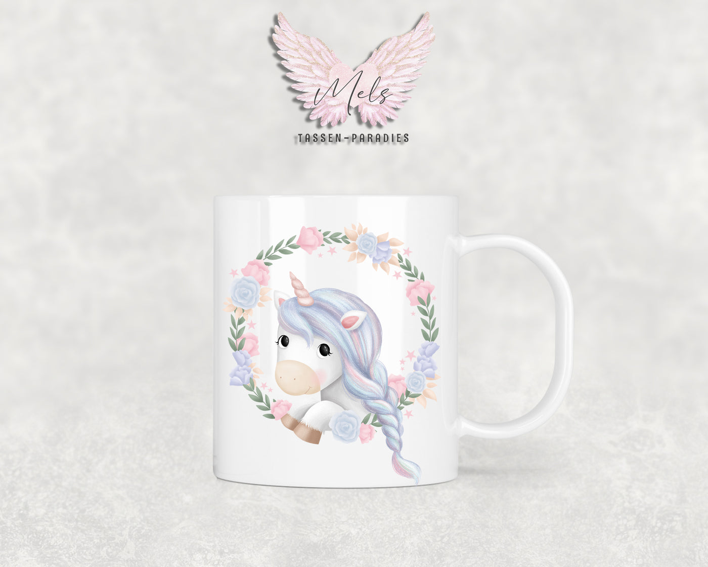Personalisierte Kinder Tasse Einhorn 14 - mit und ohne Name