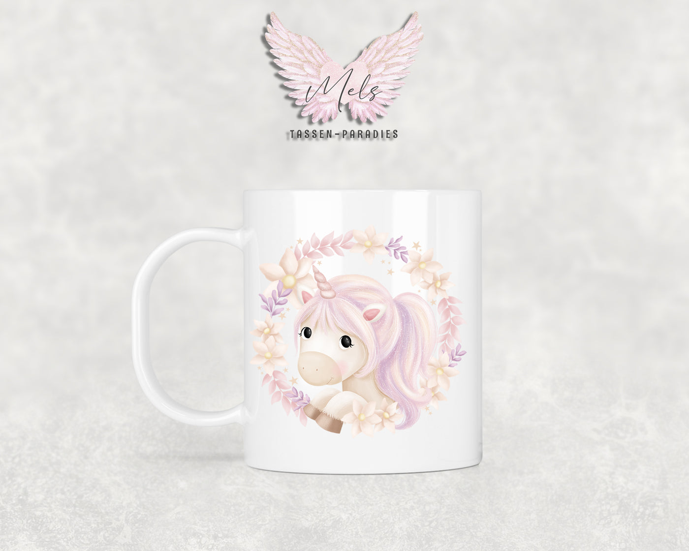 Personalisierte Kinder Tasse Einhorn 15 - mit und ohne Name