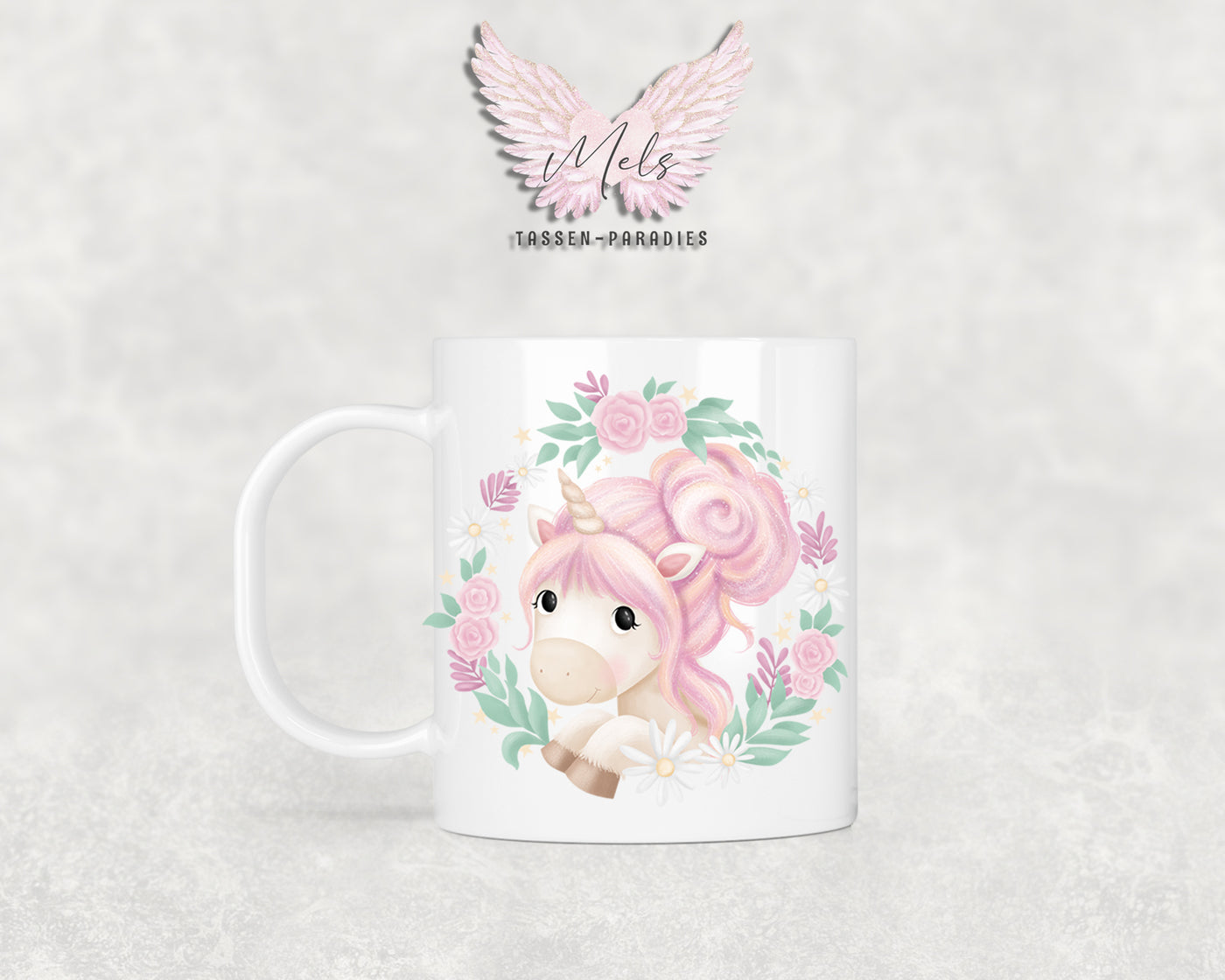 Personalisierte Kinder Tasse Einhorn 16 - mit und ohne Name