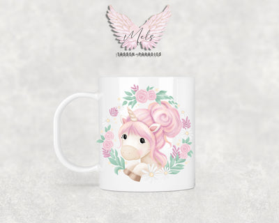 Personalisierte Kinder Tasse Einhorn 16 - mit und ohne Name