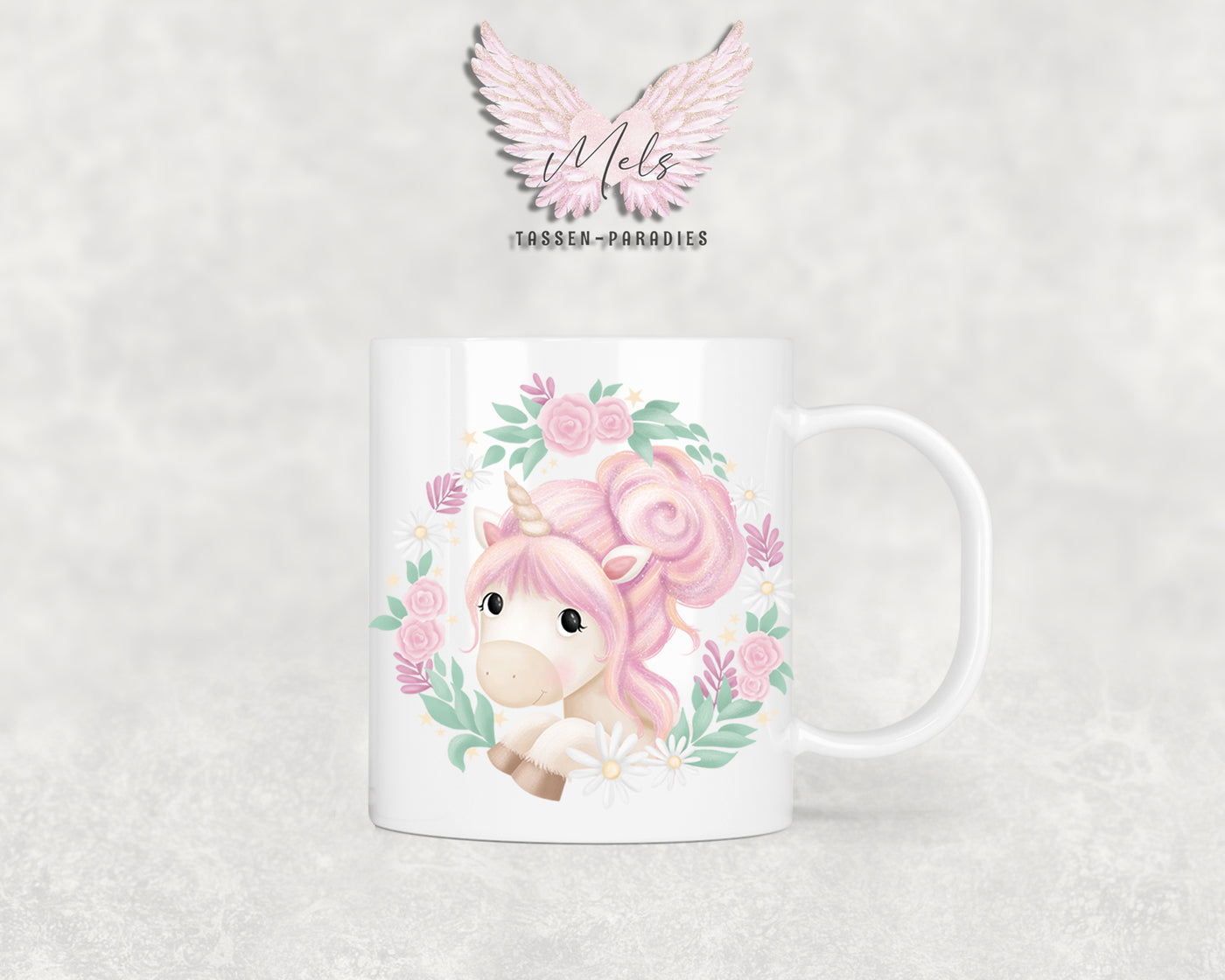 Personalisierte Kinder Tasse Einhorn 16 - mit und ohne Name