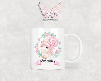 Personalisierte Kinder Tasse Einhorn 16 - mit und ohne Name