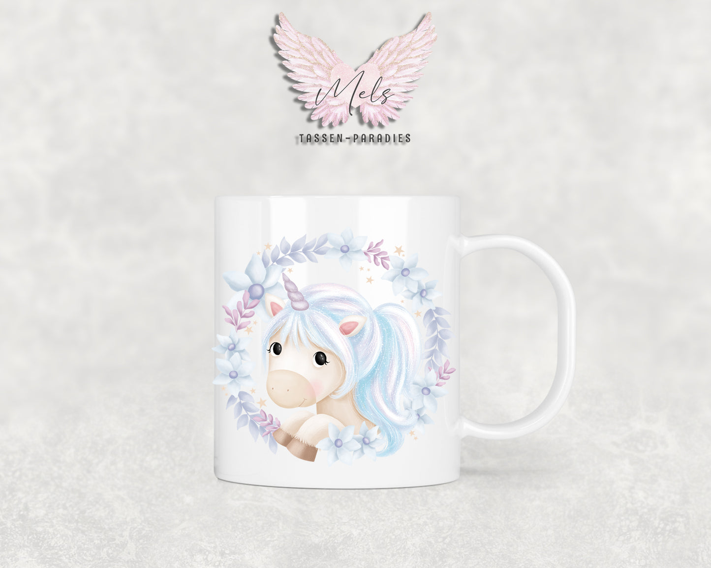 Personalisierte Kinder Tasse Einhorn 17 - mit und ohne Name