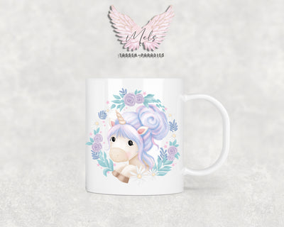 Personalisierte Kinder Tasse Einhorn 18 - mit und ohne Name