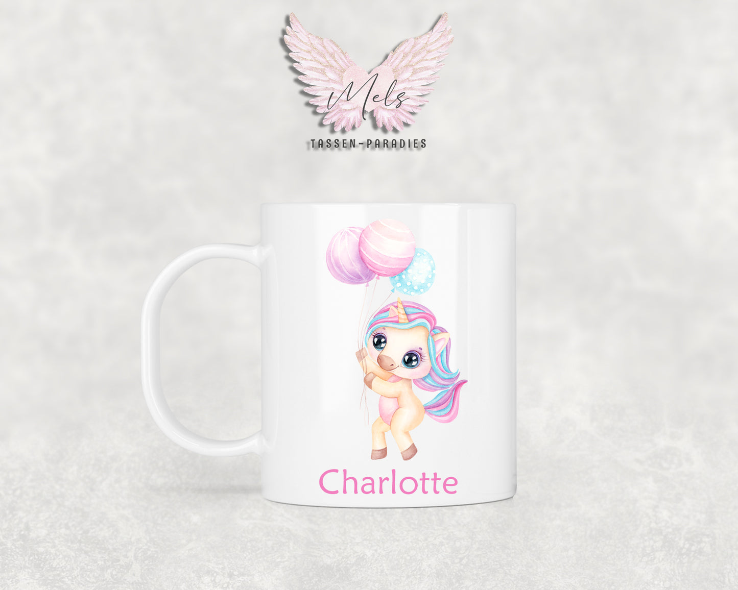 Personalisierte Kinder Tasse Einhorn 19 - mit und ohne Name