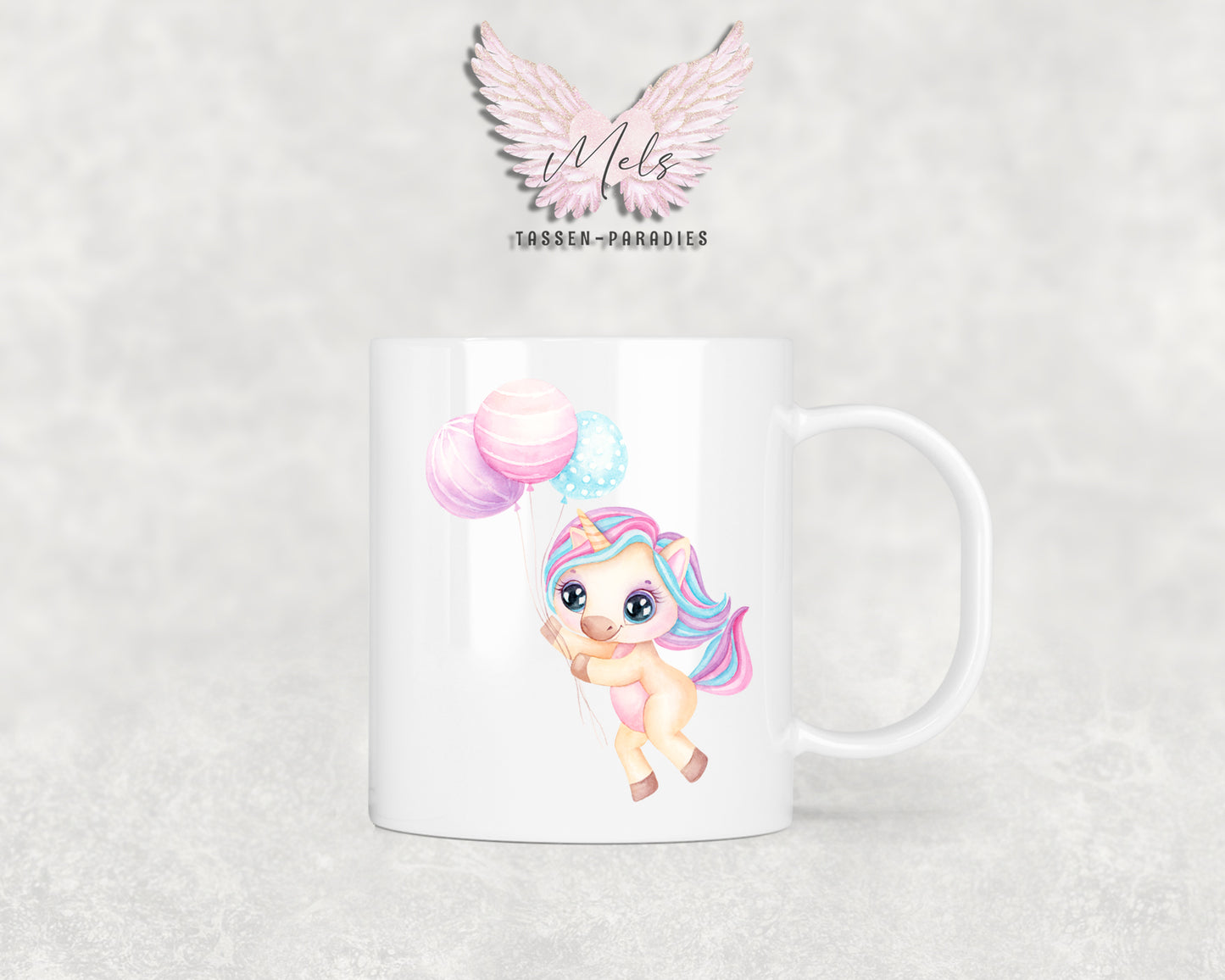 Personalisierte Kinder Tasse Einhorn 19 - mit und ohne Name