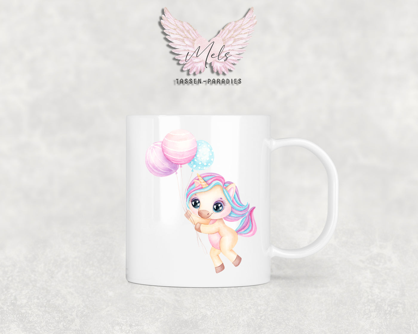 Personalisierte Kinder Tasse Einhorn 19 - mit und ohne Name