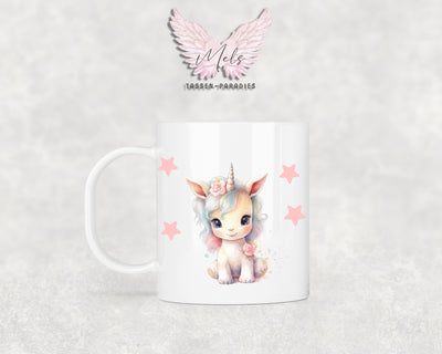 Personalisierte Kinder Tasse Einhorn 2 - mit und ohne Name