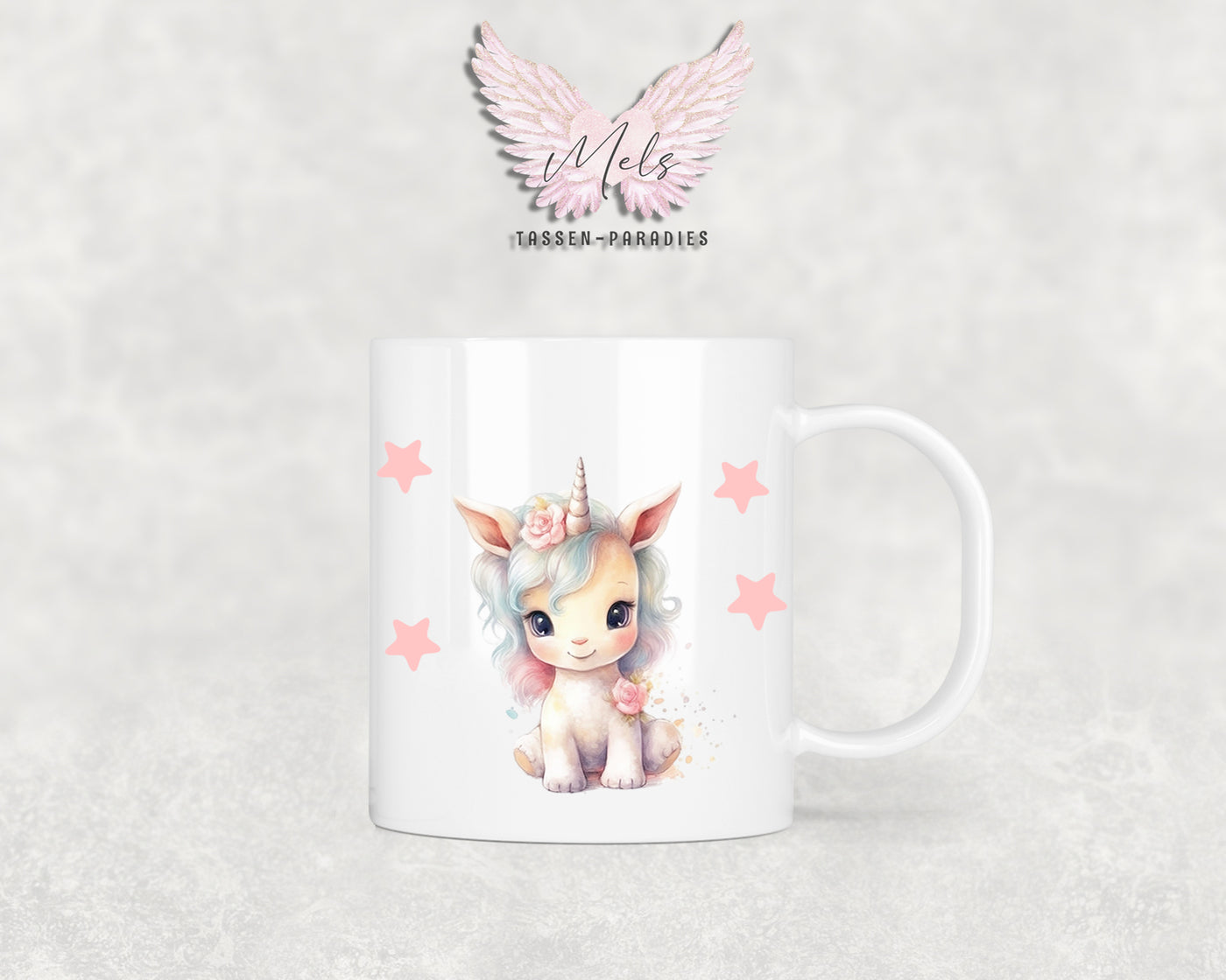 Personalisierte Kinder Tasse Einhorn 2 - mit und ohne Name