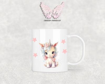 Personalisierte Kinder Tasse Einhorn 2 - mit und ohne Name