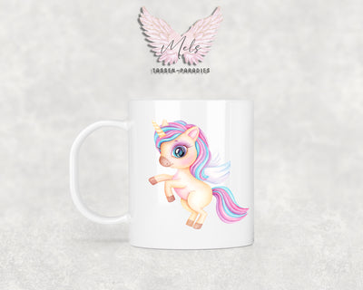Personalisierte Kinder Tasse Einhorn 20 - mit und ohne Name