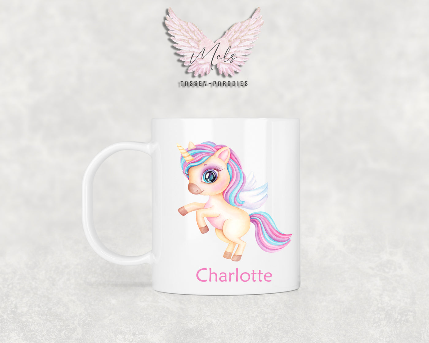 Personalisierte Kinder Tasse Einhorn 20 - mit und ohne Name