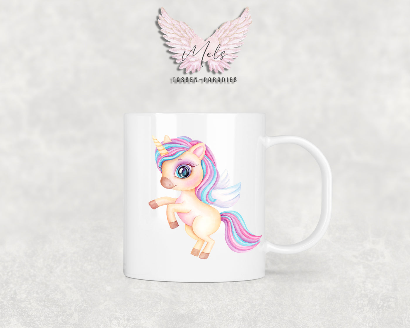 Personalisierte Kinder Tasse Einhorn 20 - mit und ohne Name