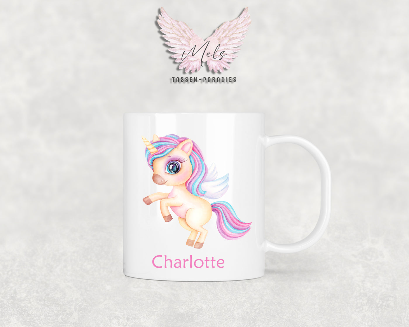 Personalisierte Kinder Tasse Einhorn 20 - mit und ohne Name