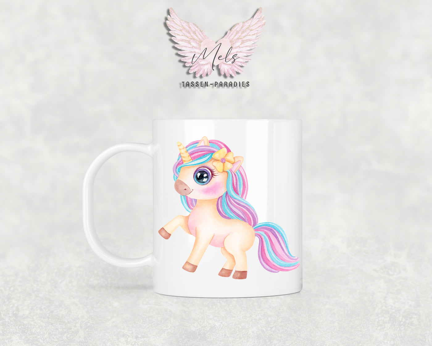 Personalisierte Kinder Tasse Einhorn 22 - mit und ohne Name