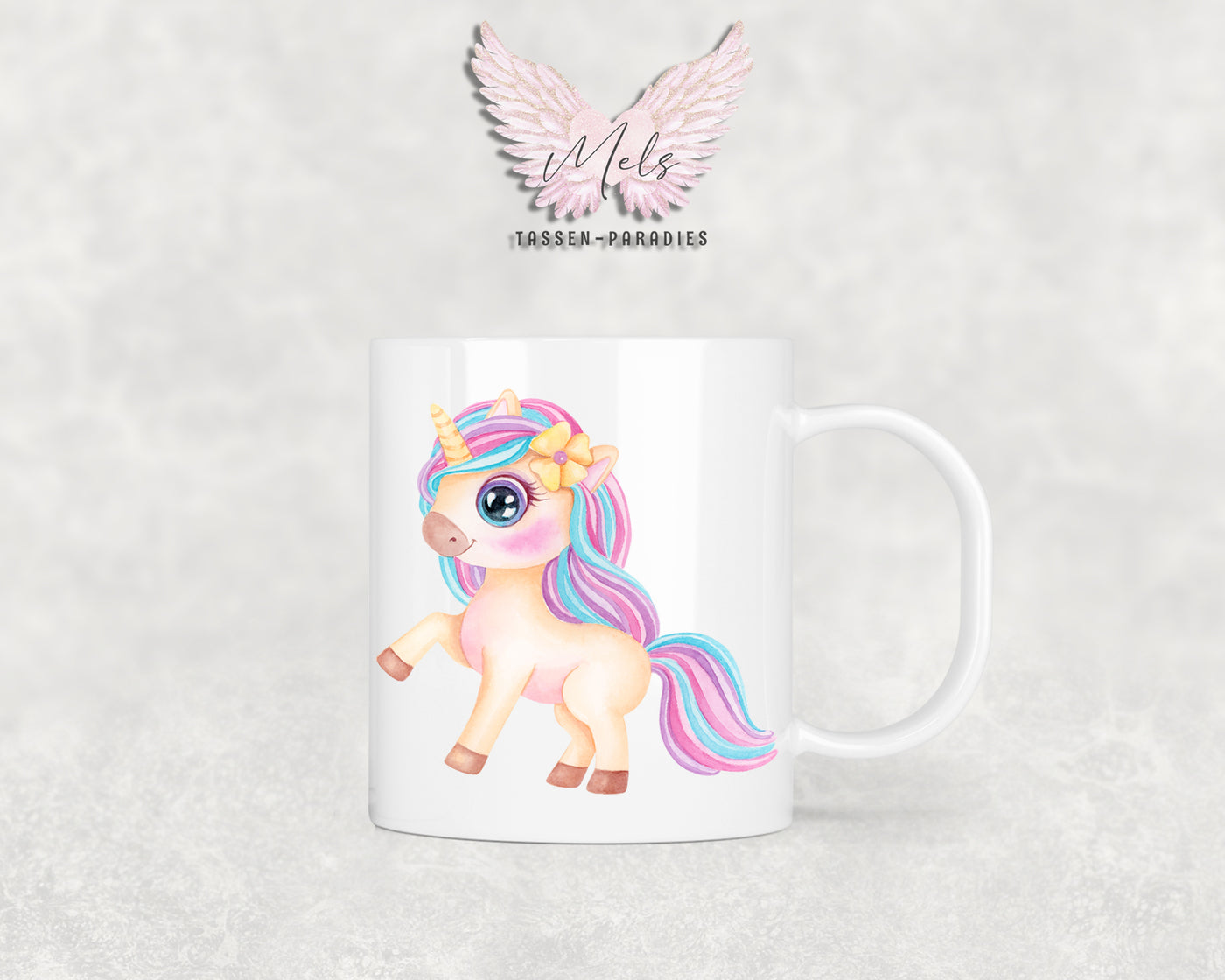 Personalisierte Kinder Tasse Einhorn 22 - mit und ohne Name