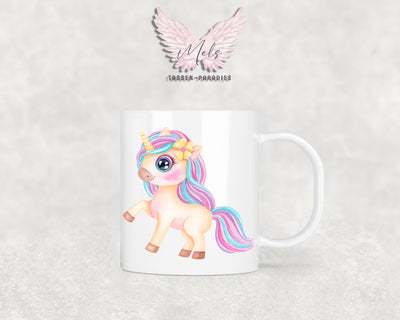 Personalisierte Kinder Tasse Einhorn 22 - mit und ohne Name