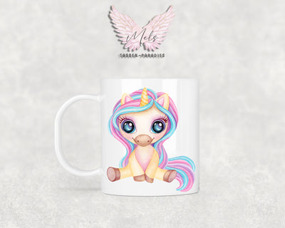 Personalisierte Kinder Tasse Einhorn 23 - mit und ohne Name