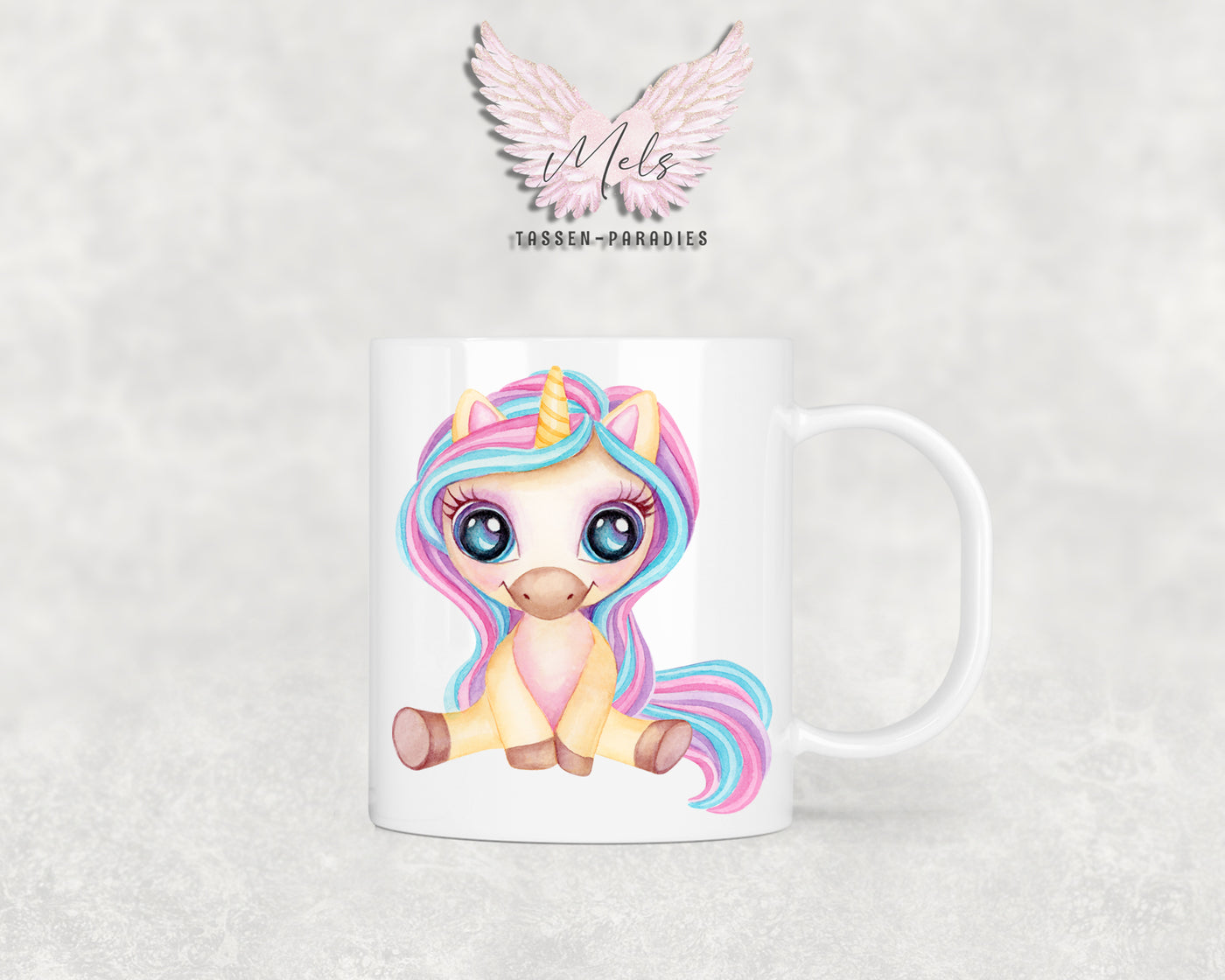 Personalisierte Kinder Tasse Einhorn 23 - mit und ohne Name