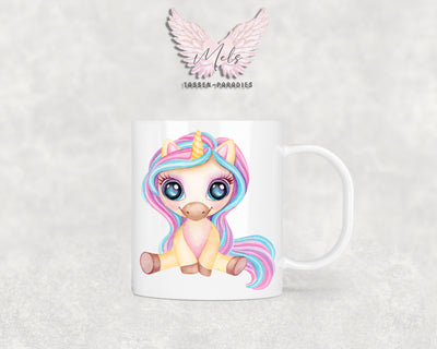 Personalisierte Kinder Tasse Einhorn 23 - mit und ohne Name