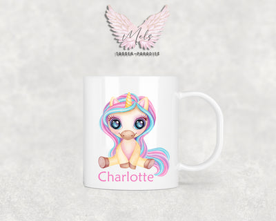 Personalisierte Kinder Tasse Einhorn 23 - mit und ohne Name