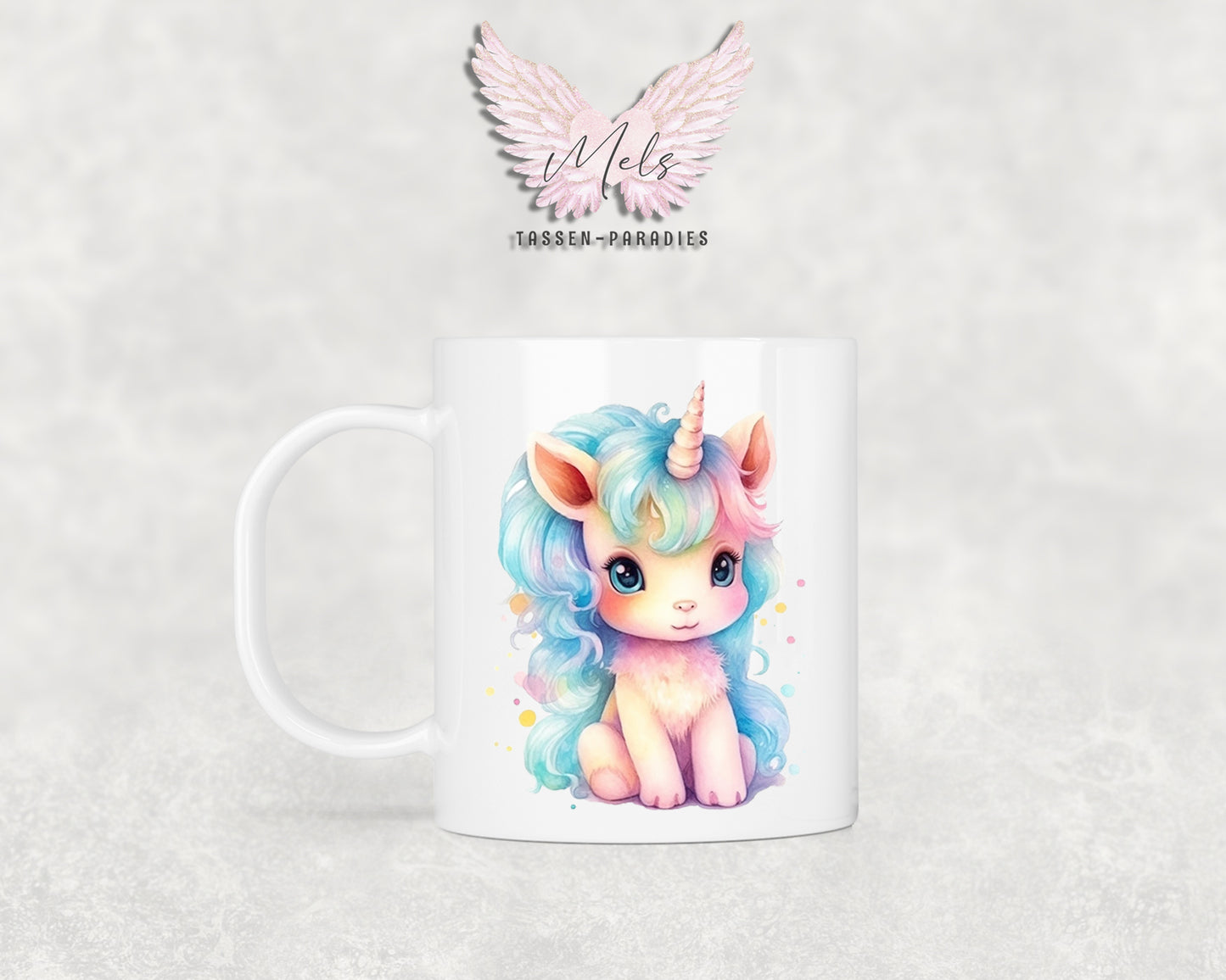 Personalisierte Kinder Tasse Einhorn 3 - mit und ohne Name