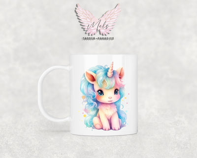 Personalisierte Kinder Tasse Einhorn 3 - mit und ohne Name