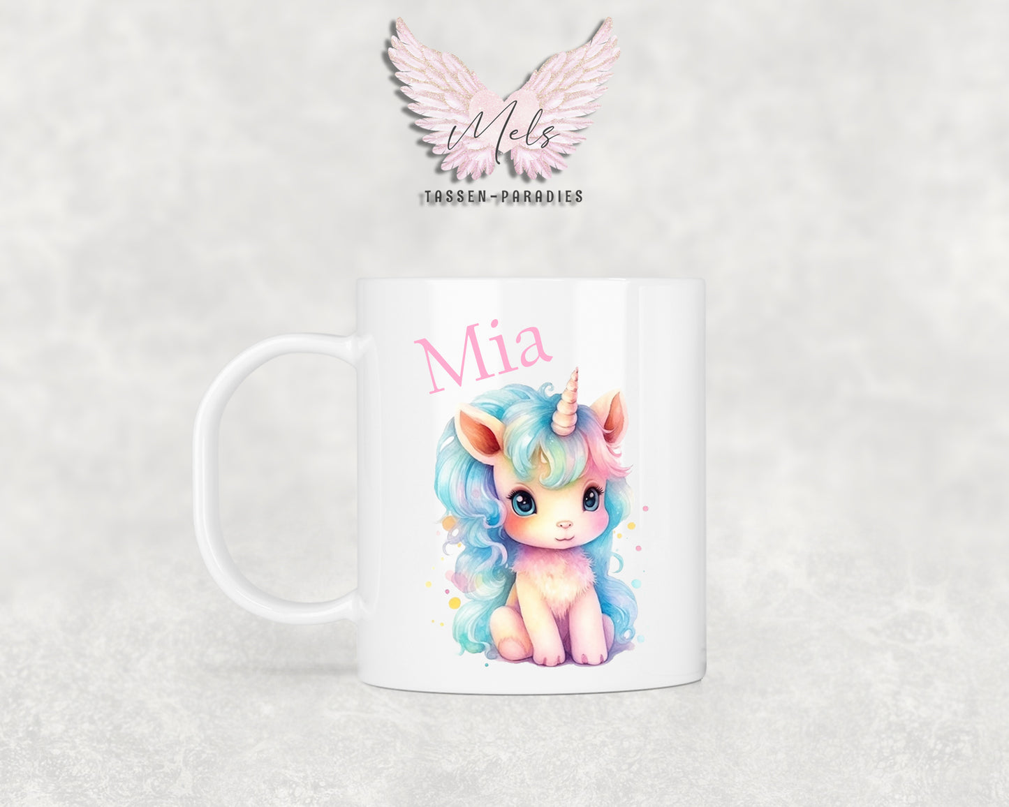 Personalisierte Kinder Tasse Einhorn 3 - mit und ohne Name