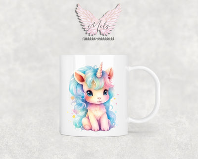 Personalisierte Kinder Tasse Einhorn 3 - mit und ohne Name