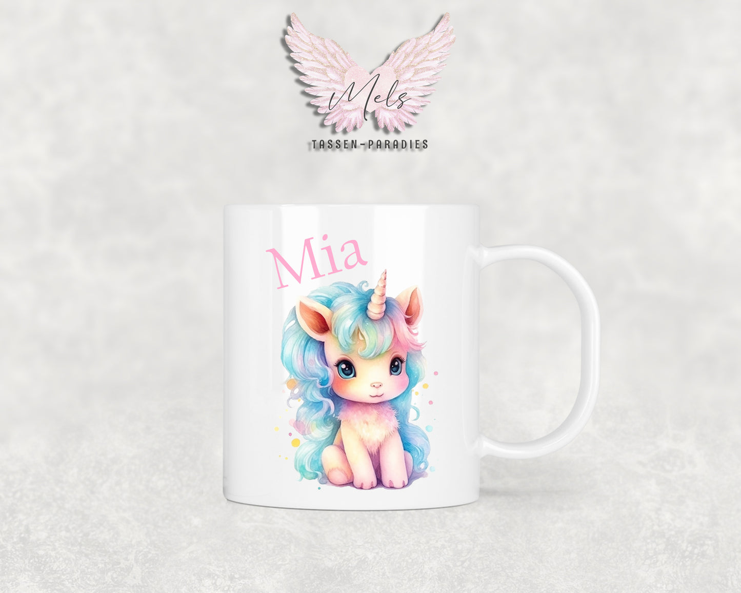 Personalisierte Kinder Tasse Einhorn 3 - mit und ohne Name