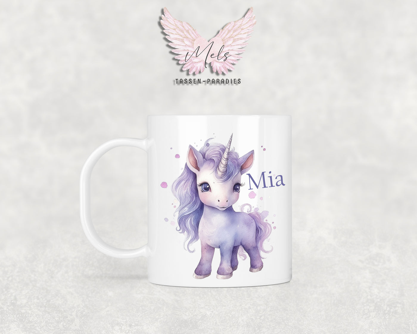 Personalisierte Kinder Tasse Einhorn 4 - mit und ohne Name