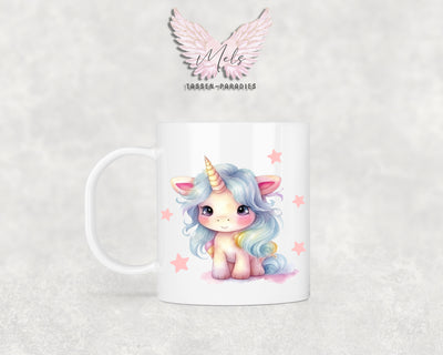Personalisierte Kinder Tasse Einhorn 5 - mit und ohne Name