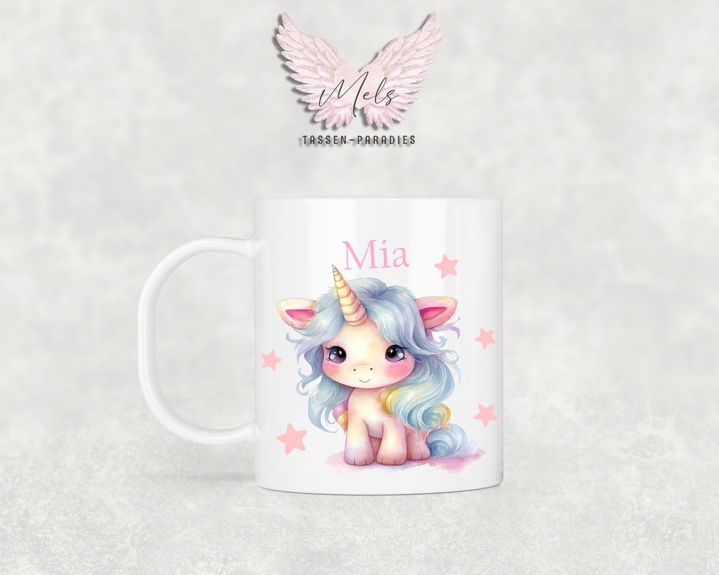 Personalisierte Kinder Tasse Einhorn 5 - mit und ohne Name