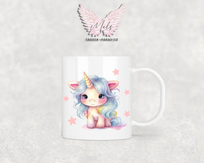 Personalisierte Kinder Tasse Einhorn 5 - mit und ohne Name