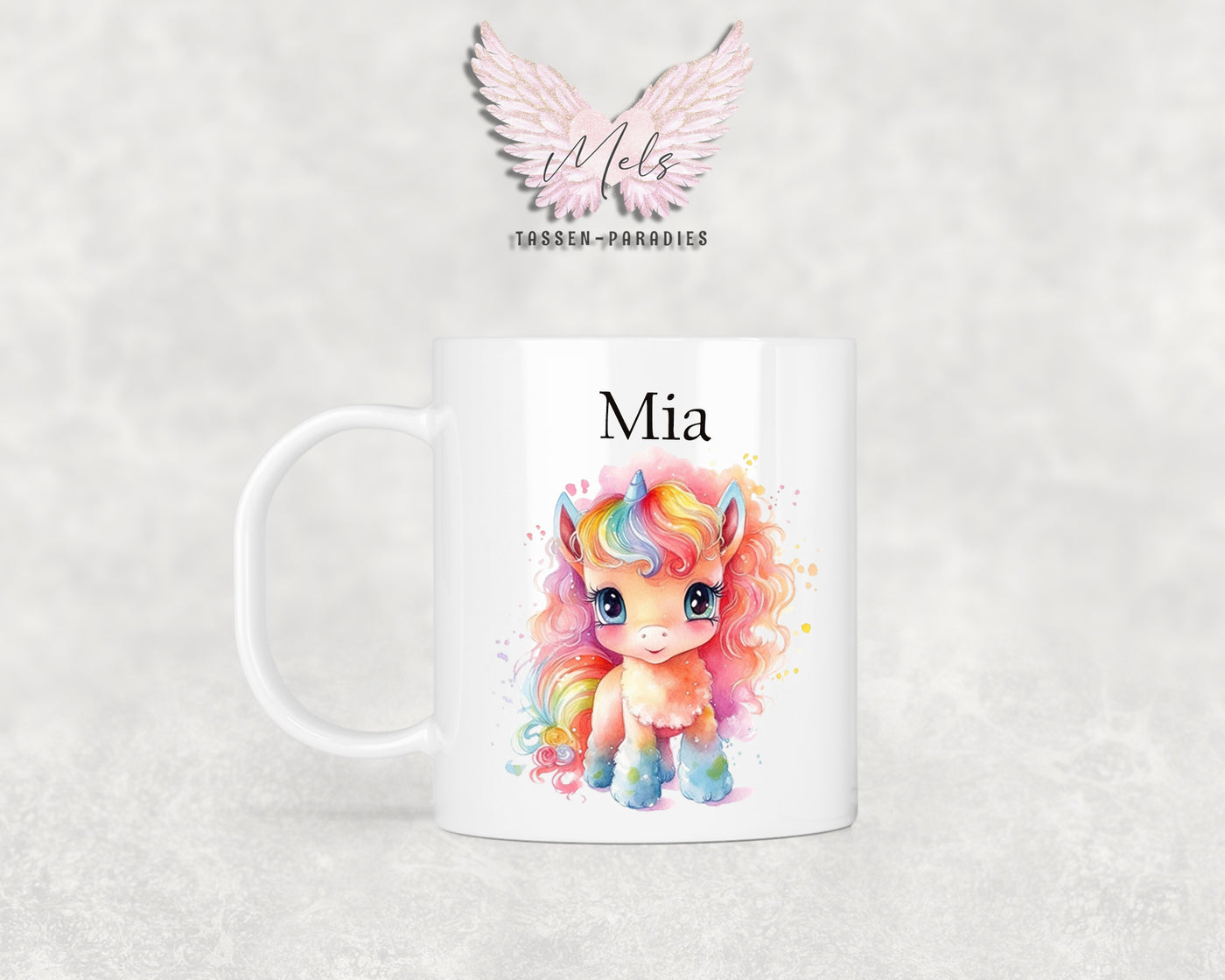 Personalisierte Kinder Tasse Einhorn 6 - mit und ohne Name